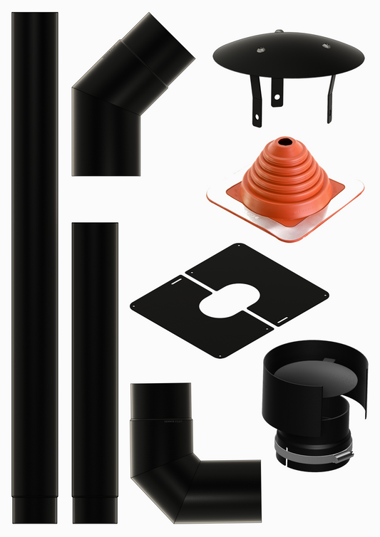3" Single Wall Flue Kits